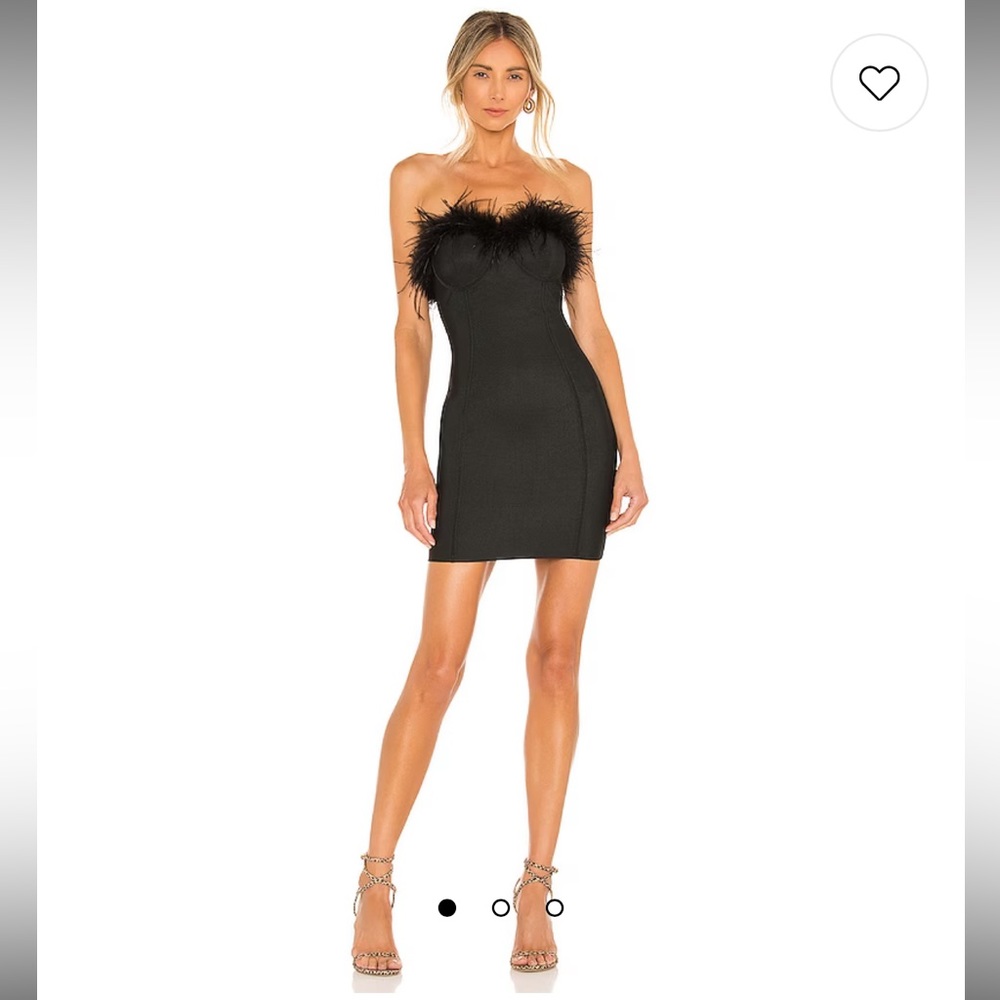 Black strapless mini dress